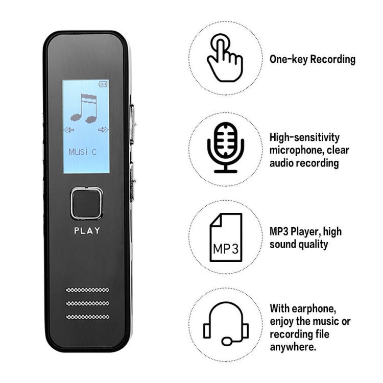 SK007 Portable Audio Digital HD Sound Lossless Voice Recorder