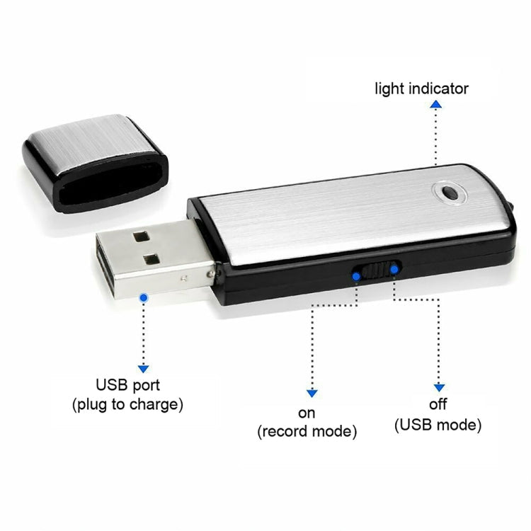 SK858 8GB Rechargeable Portable U-Disk Meeting Voice Recorder