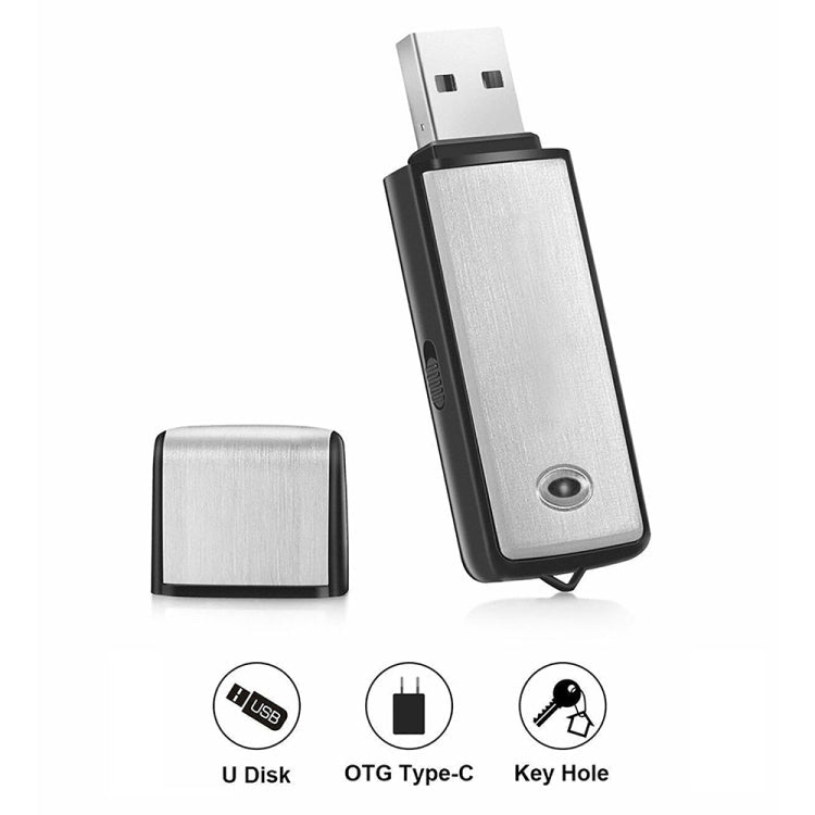 SK858 8GB Rechargeable Portable U-Disk Meeting Voice Recorder