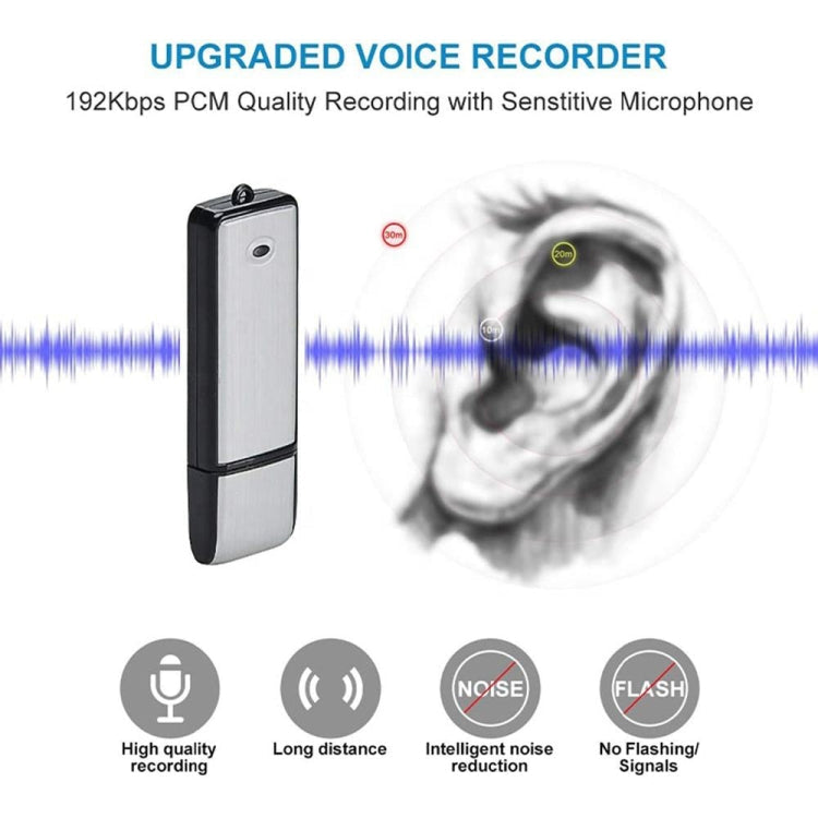 SK858 32GB Rechargeable Portable U-Disk Meeting Voice Recorder