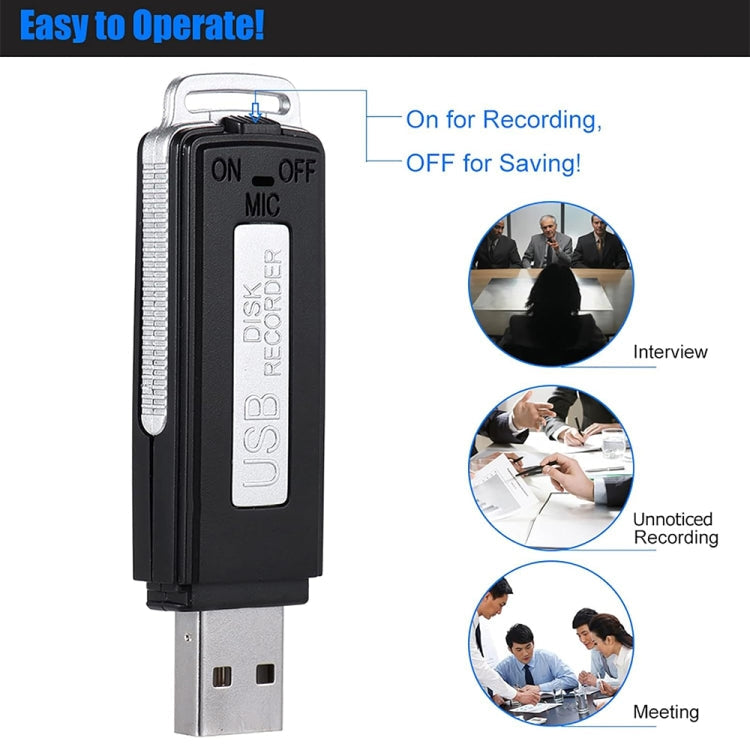 SK868 8GB Rechargeable Portable U-Disk Voice Recorder