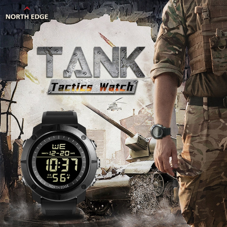 TANK North Edge Men Fashion Professional Military Army Outdoor Sport Waterproof Running Swimming Smart Digital Watch Reluova