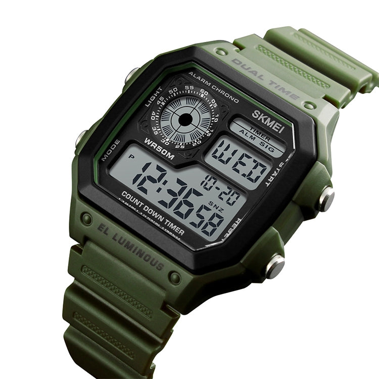 SKMEI 1299 Multifunctional Outdoor Sports Noctilucent Waterproof Digital Display Wrist Watch Reluova