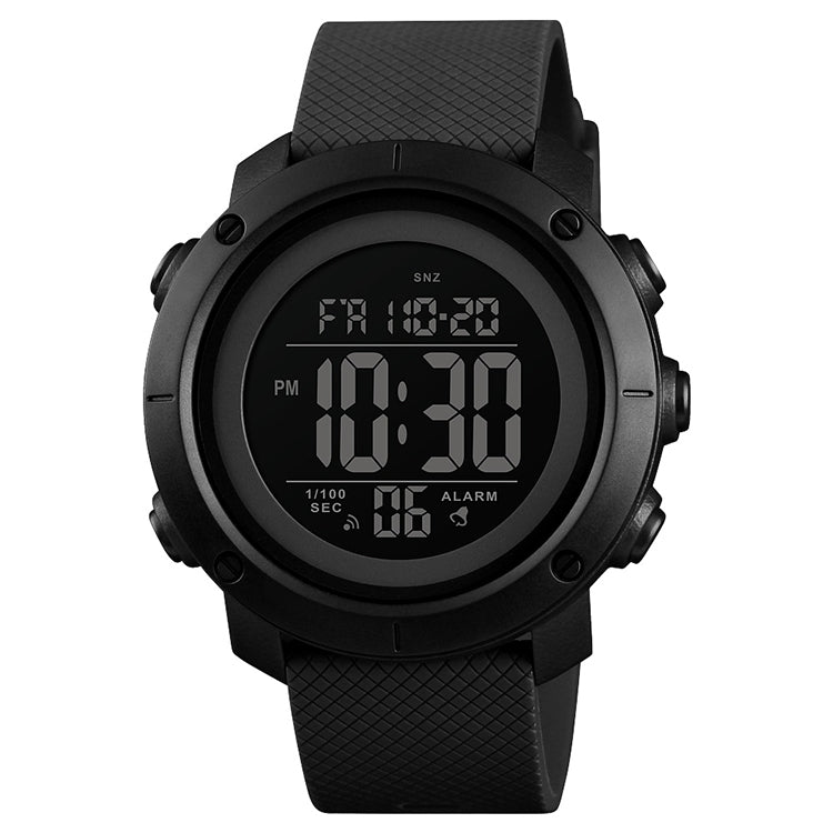 SKMEI 1426 Multifunctional Outdoor Fashion Noctilucent Waterproof Black Machine Rubber Ring Digital Watch Reluova