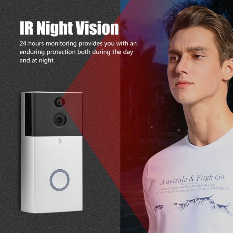 VESAFE HD 720P Security Camera Smart WiFi Video Doorbell Intercom, Support TF Card & Infrared Night Vision & Motion Detection App for IOS and Android(With Ding Dong/Chime)