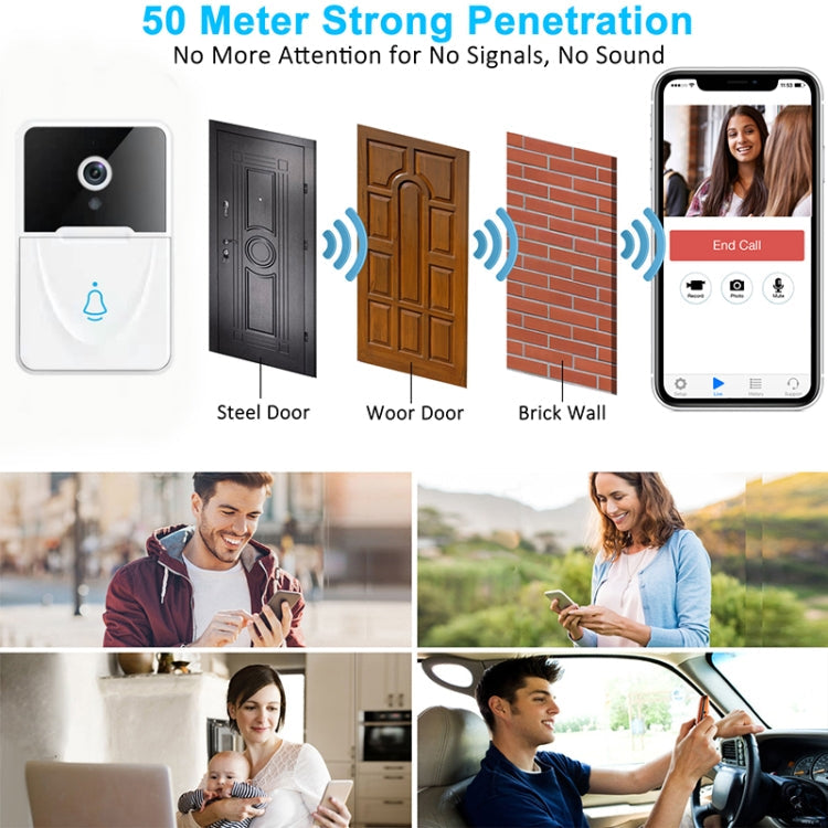 DoorBell X3 VGA WiFi Smart Video Doorbell with Chime, Support Night Vision