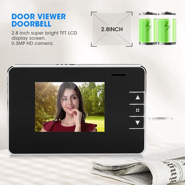 2.8Y 2.8 inch Screen 0.3MP Security Camera Peephole Viewer Digital Peephole Door Bell