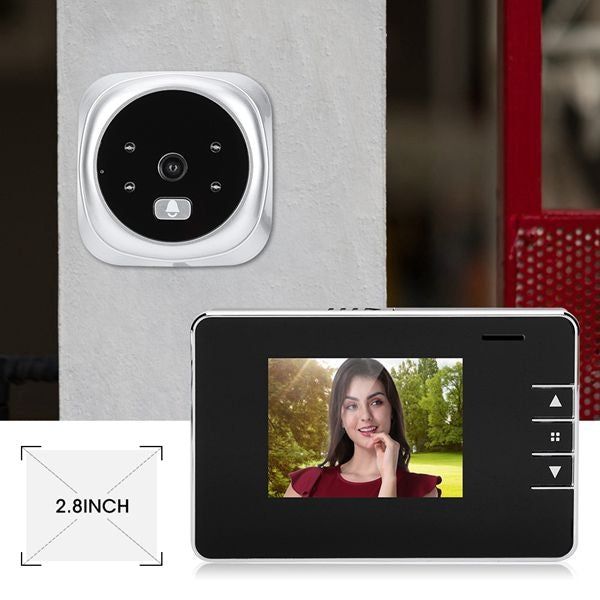 2.8Y 2.8 inch Screen 0.3MP Security Camera Peephole Viewer Digital Peephole Door Bell-Reluova