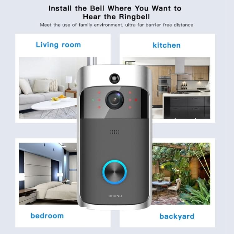 M3 720P Smart WIFI Ultra Low Power Video Visual Doorbell With Ding Dong Version, US Plug Reluova