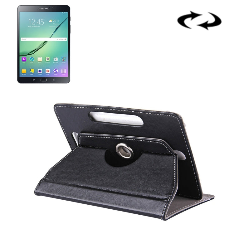 8 inch Tablets Leather Case Crazy Horse Texture 360 Degrees Rotation Protective Case Shell with Holder for Galaxy Tab S2 8.0 T715 / T710, Cube U16GT, ONDA Vi30W, Teclast P86