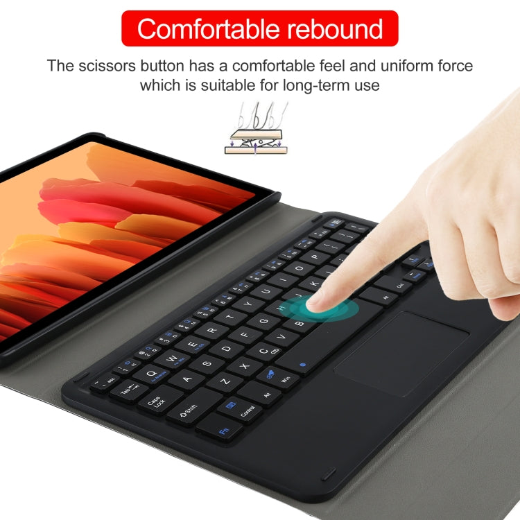 A500-A Detachable Bluetooth Keyboard Ultrathin Horizontal Flip Leather Tablet Case with Touchpad & Holder for Samsung Galaxy Tab A7 10.4 (2020) T500 / T505