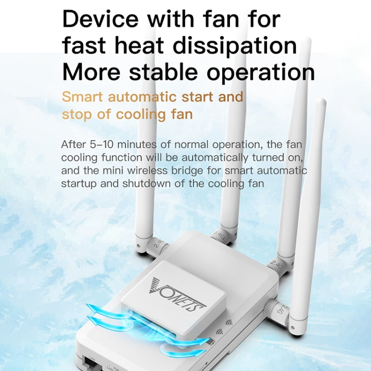 VONETS VAR600-H 600Mbps Wireless Bridge WiFi Repeater, With DC Adapter Set