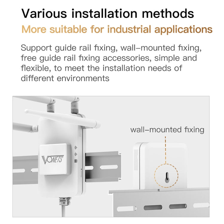 VONETS VAR600-H 600Mbps Wireless Bridge WiFi Repeater, With DC Adapter Set