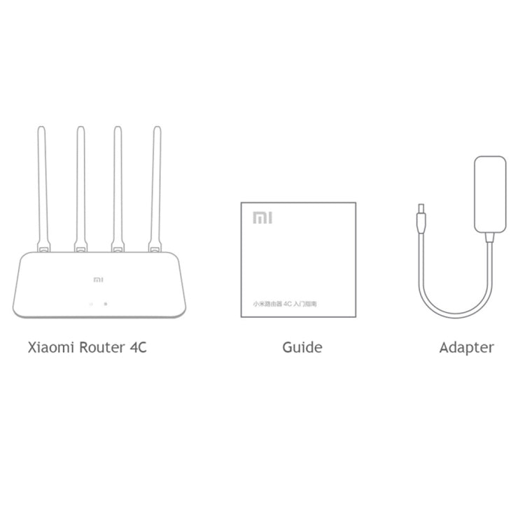 Original Xiaomi Mi WiFi Router 4C Smart APP Control 300Mbps 2.4GHz Wireless Router Repeater with 4 Antennas, Support Web & Android & iOS, US Plug My Store