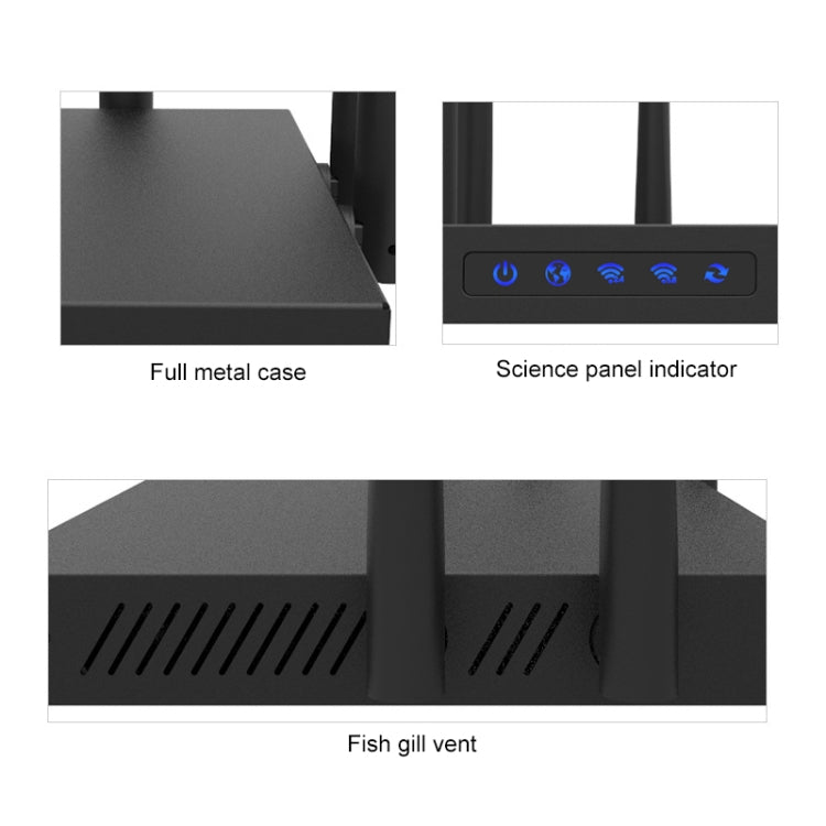 COMFAST CF-WR650AC 1750Mbps Dual-band Household Signal Amplifier Wireless Router Repeater WIFI Base Station