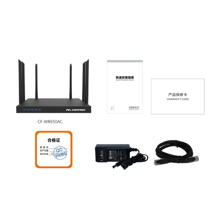 COMFAST CF-WR650AC 1750Mbps Dual-band Household Signal Amplifier Wireless Router Repeater WIFI Base Station