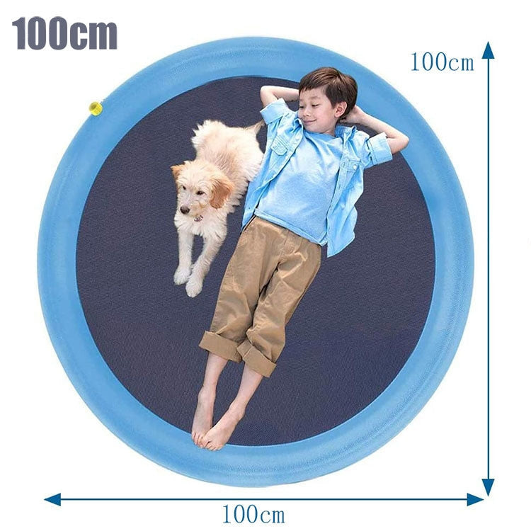 PVC Sprinkler Splash Mat for Kids Outdoor Lawn Water Fun, Diameter: 100cm