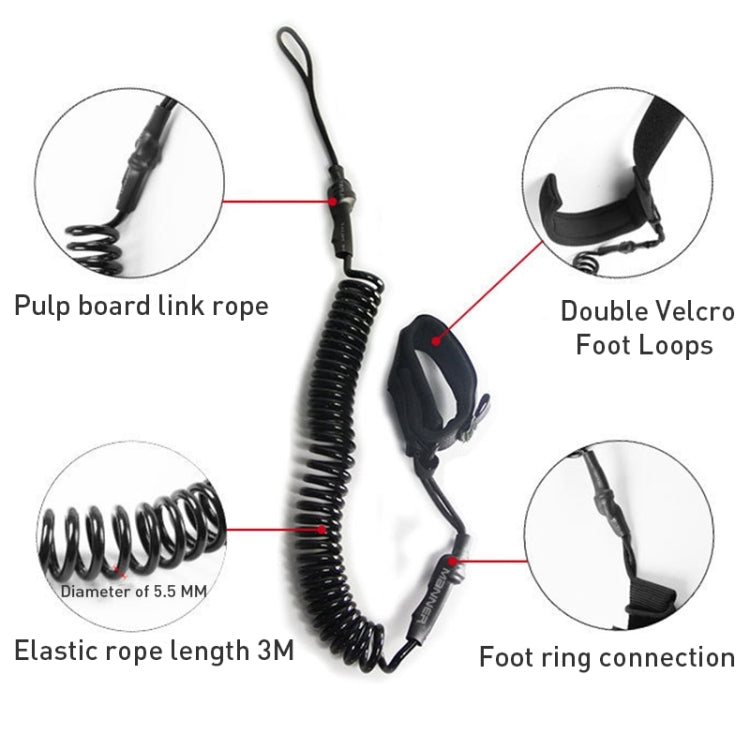 Rotatable Foot Rope Windsurfboard Safety Rope, Length: 3m Max Reluova