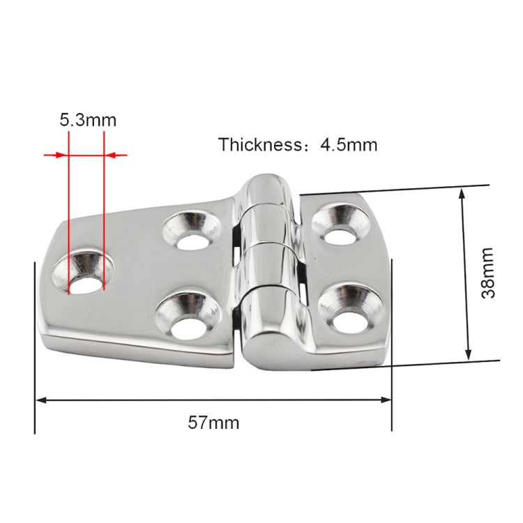 38x57mm 316 Stainless Steel Yacht RV Hinge Control Cabinet Hinge-Reluova