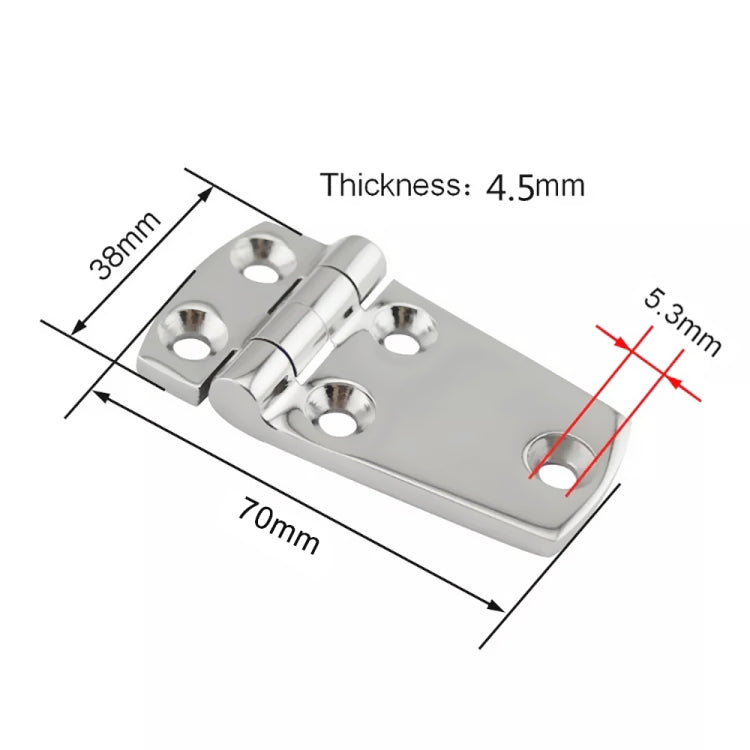 38x70mm 316 Stainless Steel Yacht RV Hinge Control Cabinet Hinge-Reluova