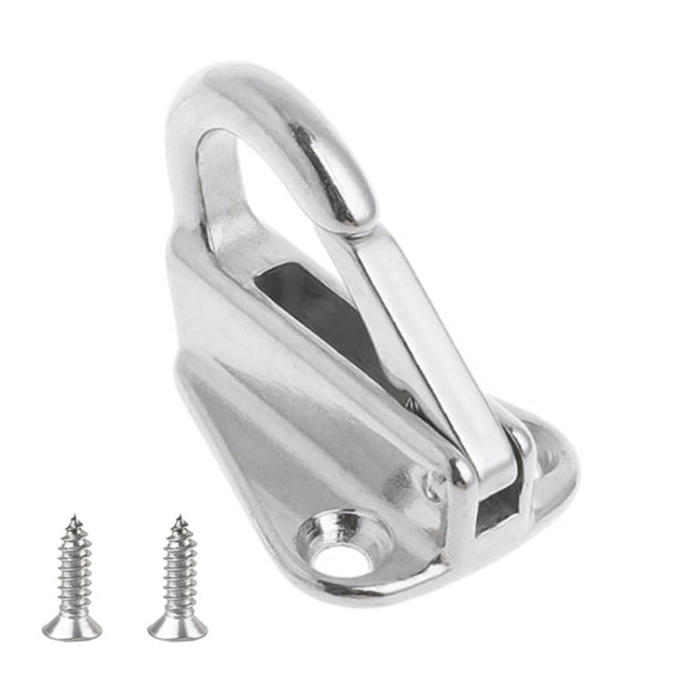 316 Stainless Steel Yacht Fender Hook Spring Coat Hook with 2 x 3.9x13 Screws