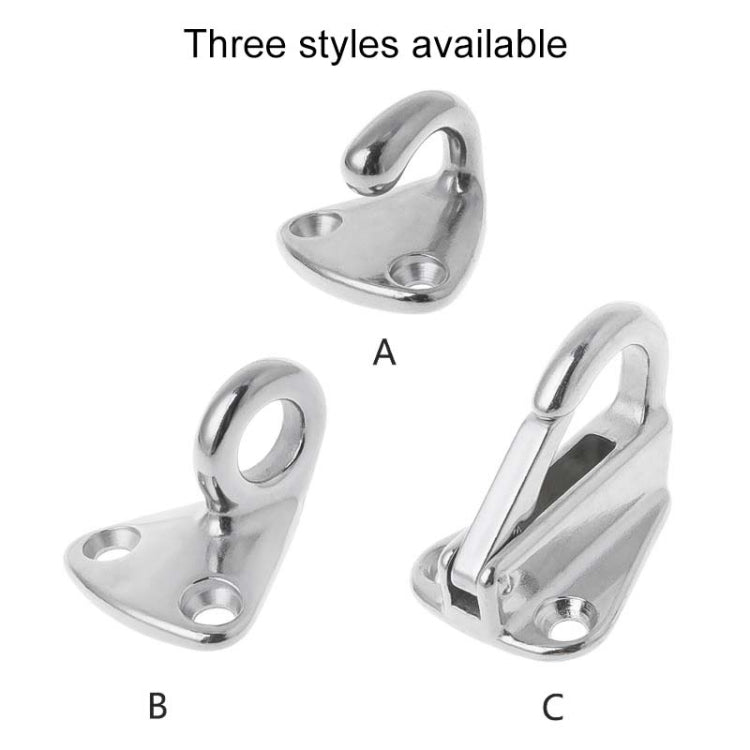 316 Stainless Steel Yacht Fender Hook Spring Coat Hook with 2 x 3.9x13 Screws