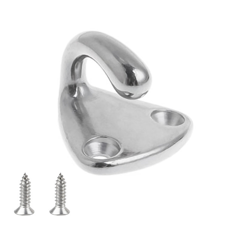 316 Stainless Steel Yacht Fender Hook Coat Hook with 2 x 2.9x13 Screws