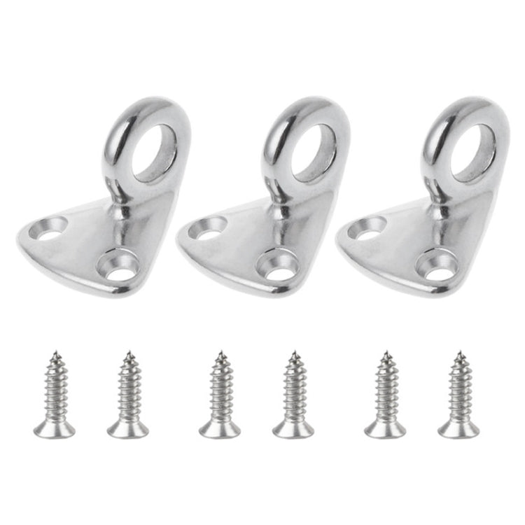 316 Stainless Steel Yacht Fender Hook Ring Coat Hook with 2 x 3.9x13 Screws