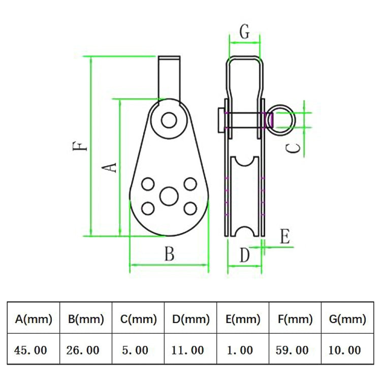 2 PCS 316 Stainless Steel Yacht Pulley