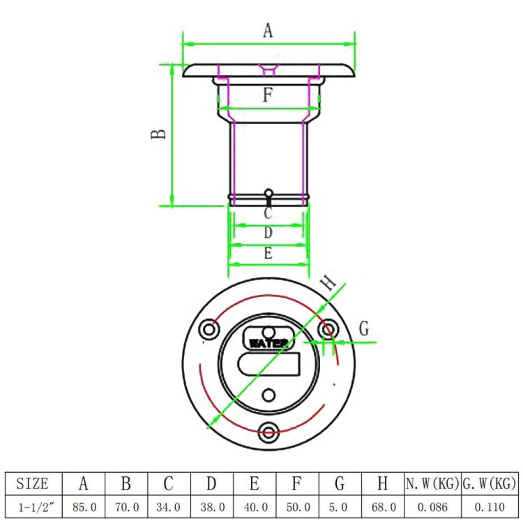 38mm Yacht Radiator Cover Water Inlet ÎҵÄÉ̵ê