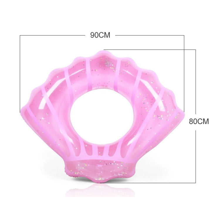 Shell Shape Inflatable Swimming Ring Lifesaving Ring Axillary Ring, Size: M,80x90cm