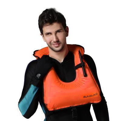 Adult Portable Snorkeling Buoyancy Inflatable Vest Life Jacket Swimming Equipment, Size:650*450mm Reluova