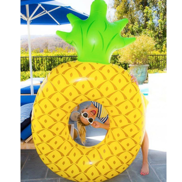 Inflatable Pineapple Shaped Swimming Ring, Inflated Size: 155 x 95cm