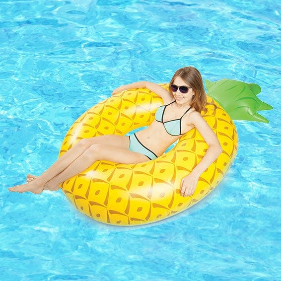 Inflatable Pineapple Shaped Swimming Ring, Inflated Size: 155 x 95cm Reluova