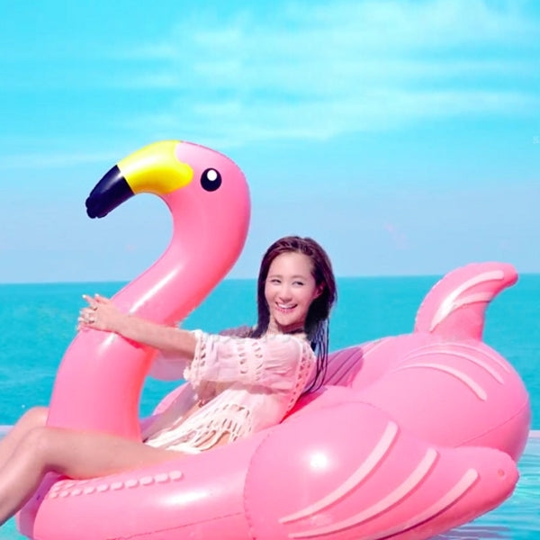 Inflatable Flamingo Shaped Floating Mat Swimming Ring, Inflated Size: 190 x 200 x 130cm