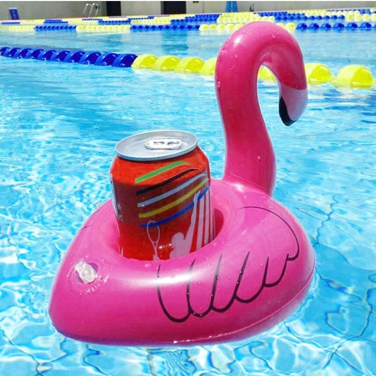 Inflatable Flamingo Shaped Floating Drink Holder, Inflated Size: About 17.5 x 17 x 15.5cm Reluova