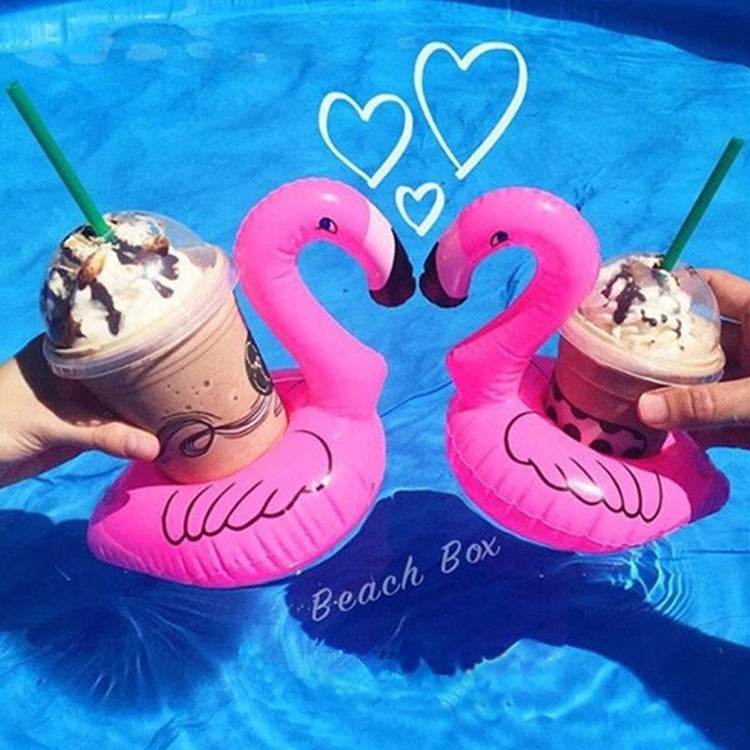 Inflatable Flamingo Shaped Floating Drink Holder, Inflated Size: About 17.5 x 17 x 15.5cm Reluova