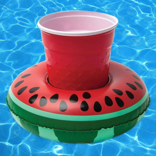 Inflatable Watermelon Shaped Floating Drink Holder, Inflated Size: About 19 x 19cm Reluova