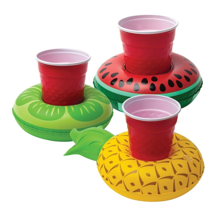 Inflatable Watermelon Shaped Floating Drink Holder, Inflated Size: About 19 x 19cm Reluova