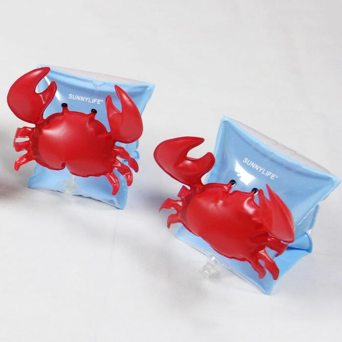 Children Inflatable Red Crabs Shape Arm Bands Floatation Sleeves Water Wings Swimming Floats, Size: 16x20x15cm Reluova