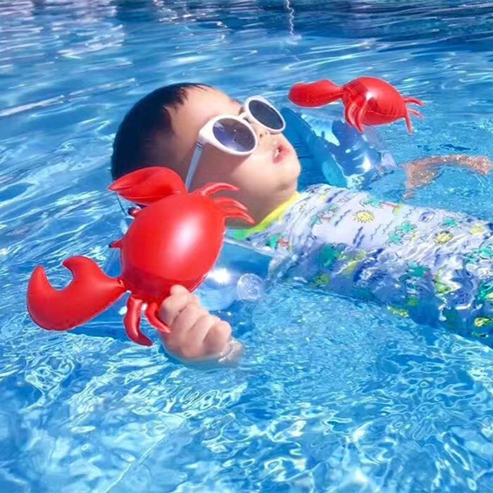 Children Inflatable Red Crabs Shape Arm Bands Floatation Sleeves Water Wings Swimming Floats, Size: 16x20x15cm Reluova