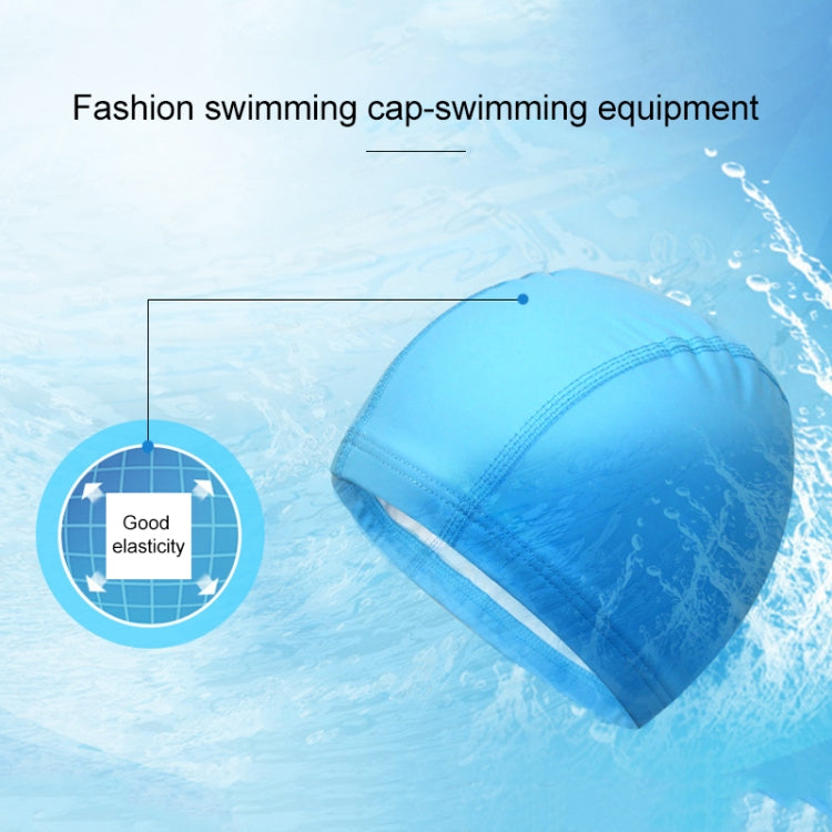 Adult Waterproof PU Coating Stretchy Swimming Cap Keep Long Hair Dry Ear Protection Swim Cap