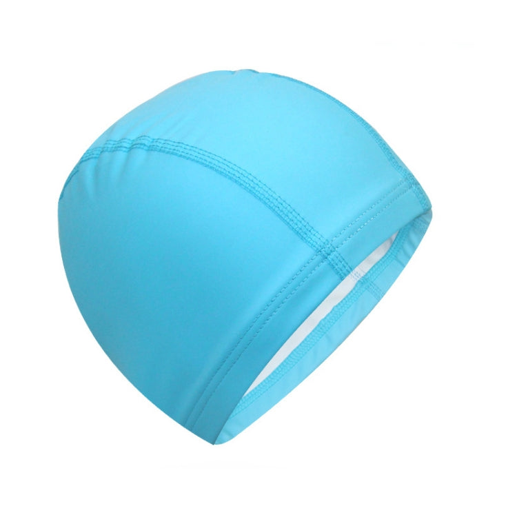 Adult Waterproof PU Coating Stretchy Swimming Cap Keep Long Hair Dry Ear Protection Swim Cap