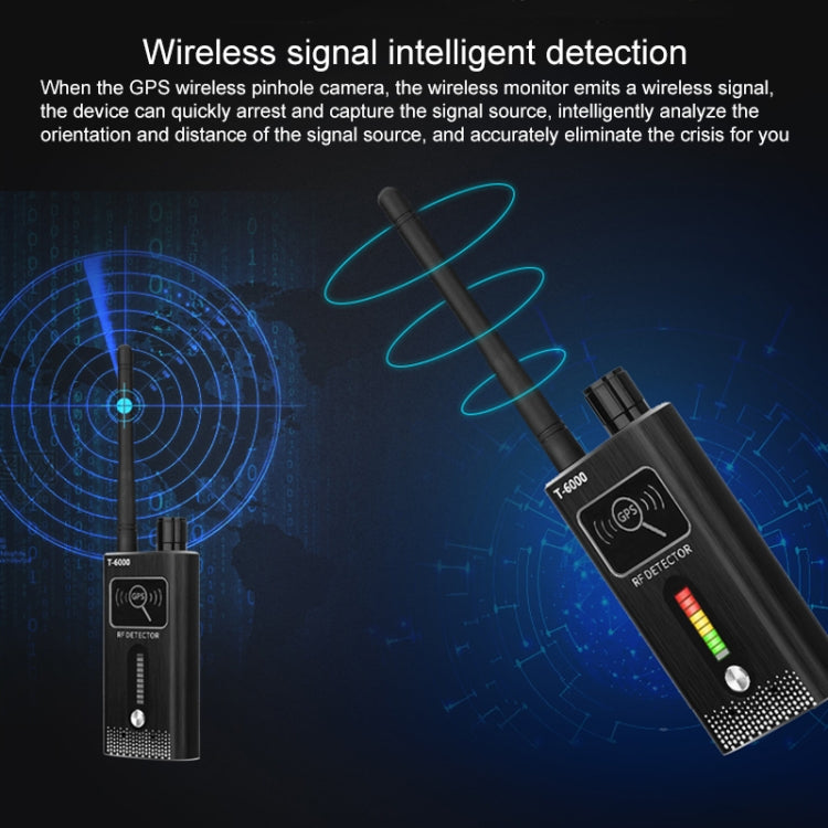 T-6000 GPS Signal Lens RF Tracker WiFi GSM Bug Detector Reluova