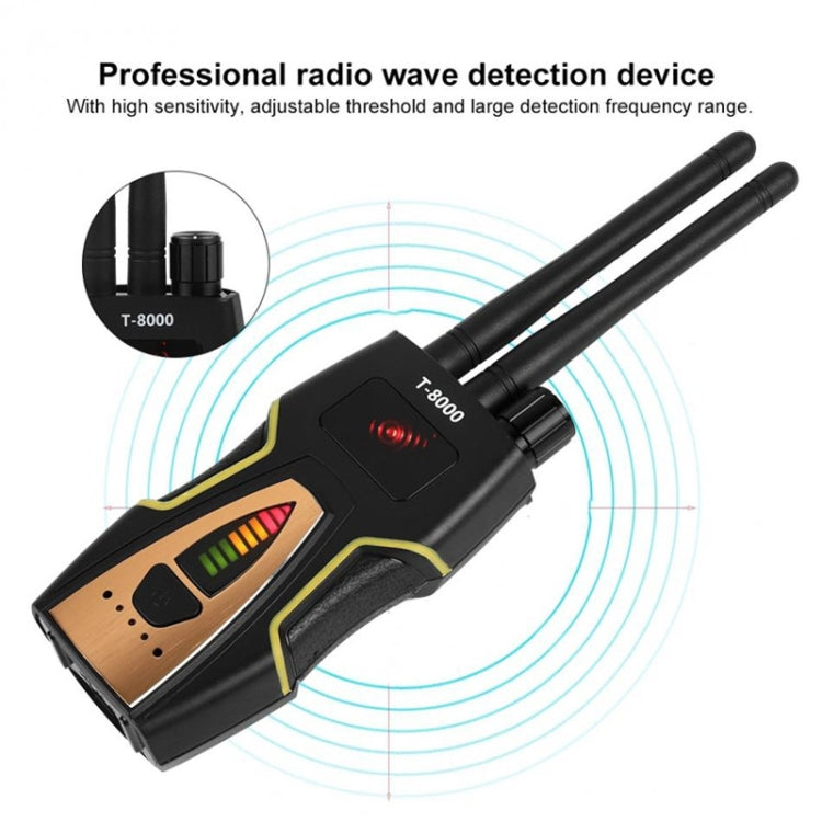 T-8000 RF Signal Detector GSM Audio Finder GPS Scan Detector