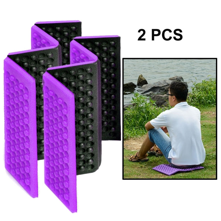 2 PCS Portable Folding Cellular Massage Cushion Outdoors Damp Proof Picnic Seat Mats EVA Pad-Reluova