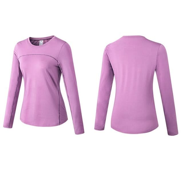 Fall And Winter Plus Velvet Quick-drying Stretch Yoga Long-sleeved Shirt for Ladies