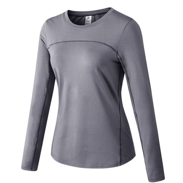 Fall And Winter Plus Velvet Quick-drying Stretch Yoga Long-sleeved Shirt for Ladies Reluova