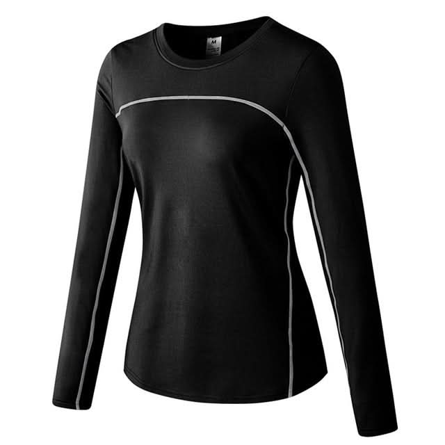 Fall And Winter Plus Velvet Quick-drying Stretch Yoga Long-sleeved Shirt for Ladies