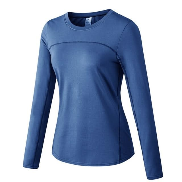 Fall And Winter Plus Velvet Quick-drying Stretch Yoga Long-sleeved Shirt for Ladies